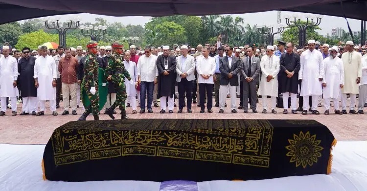 জাতীয় সংসদে সাবেক প্রতিমন্ত্রী সিনহার জানাজা, অংশ নিলেন প্রধানমন্ত্রী