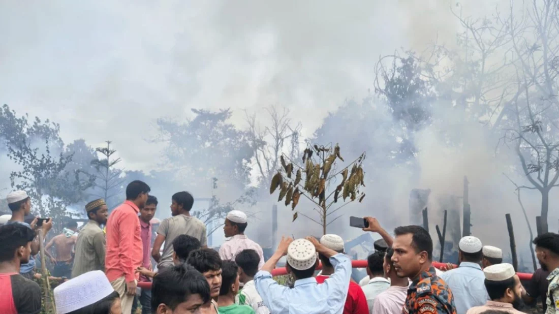 উখিয়া রোহিঙ্গা ক্যাম্পের প্রশিক্ষণ কেন্দ্রে আগুন