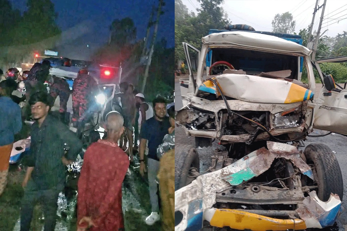 গোবিন্দগঞ্জ দাঁড়িয়ে থাকা বাসে ধাক্কা, পিকআপচালক নিহত
