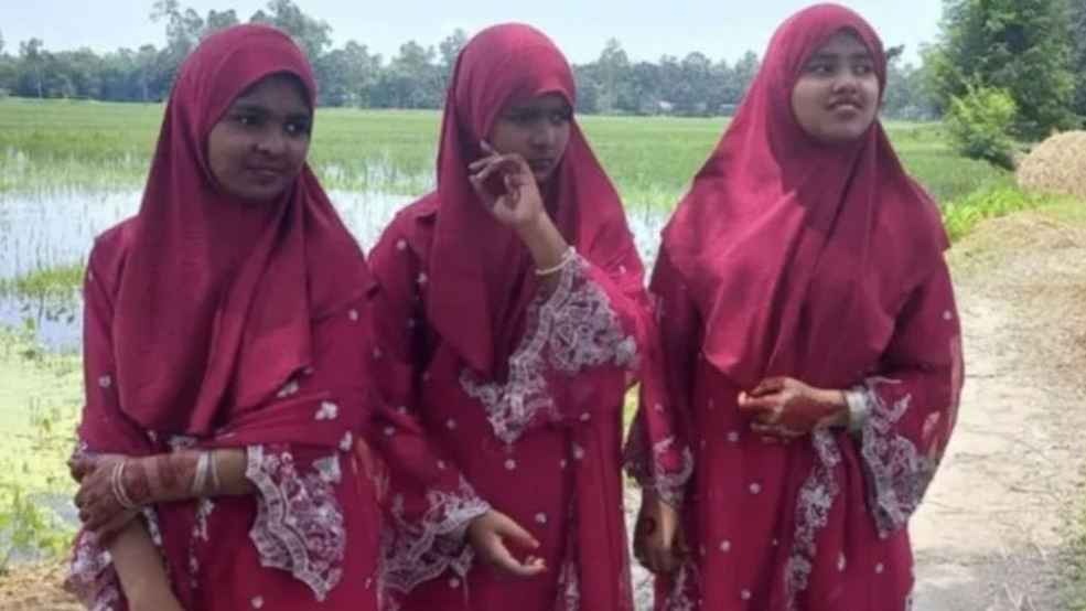 কুড়িগ্রাম প্রাথমিক বৃত্তি পরীক্ষাতে ৩ জমজ বোনের চমক
